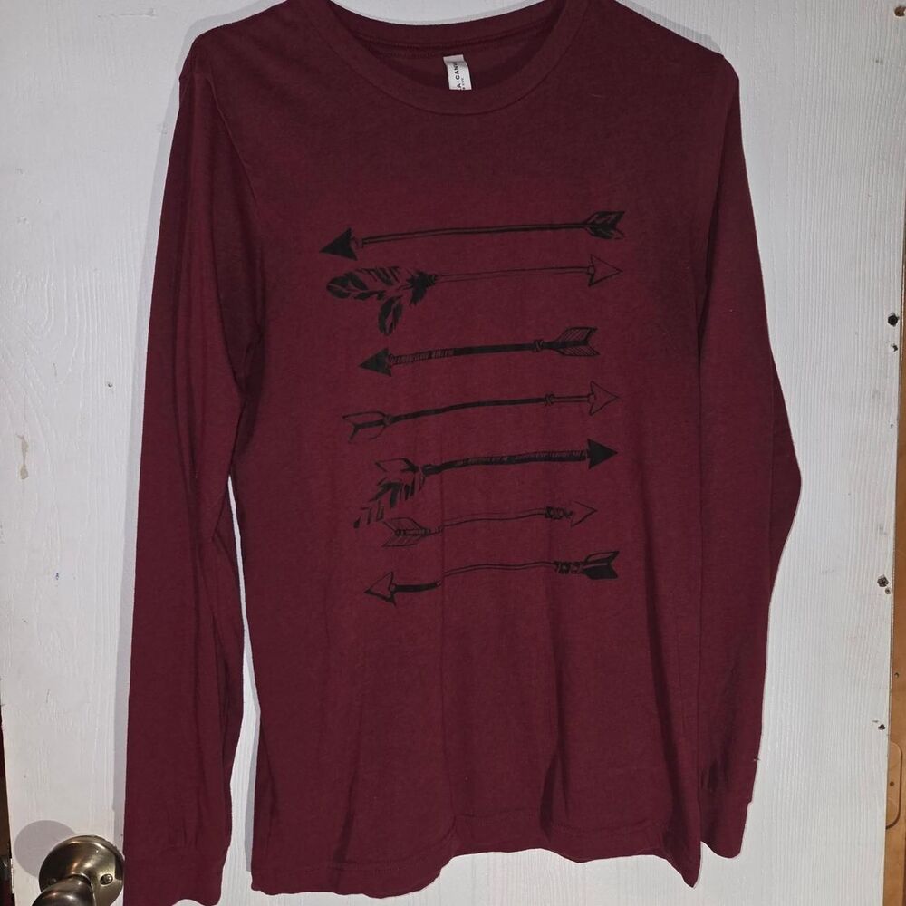 Bella-canvas Women's Burgundy and Red T-shirt